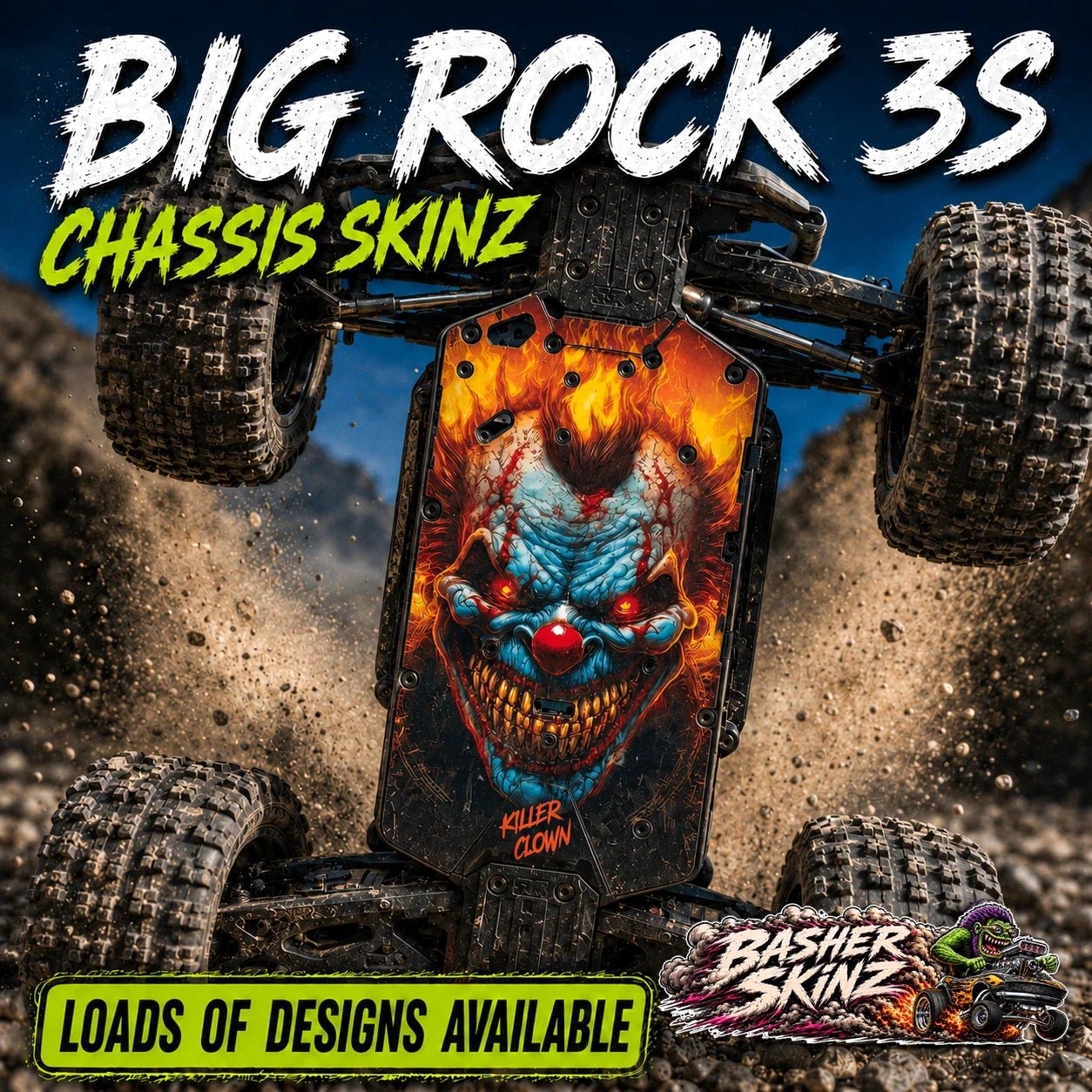 BIG ROCK 3S BLX Arrma Rc chassis protector skin durable – BASHER SKINZ