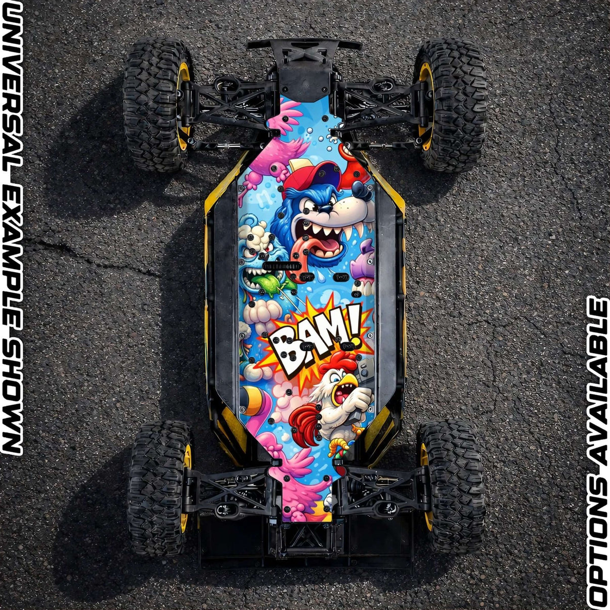 30DEGREE NORTH 5T / LOSI 5T 2.0 - "BAM 2.0" chassis protector skin - BASHER SKINZ