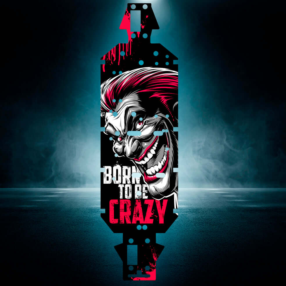 30DEGREE NORTH 5T / LOSI 5T 2.0 - "BORN TO BE CRAZY" chassis protector skin - BASHER SKINZ