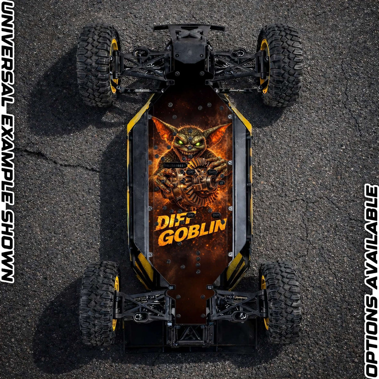 30DEGREE NORTH 5T / LOSI 5T 2.0 - "DIFF GOBLIN" chassis protector skin - BASHER SKINZ
