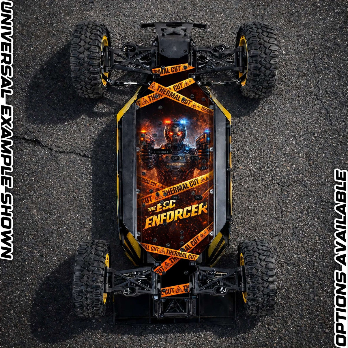 30DEGREE NORTH 5T / LOSI 5T 2.0 - "ESC ENFORCER" chassis protector skin - BASHER SKINZ