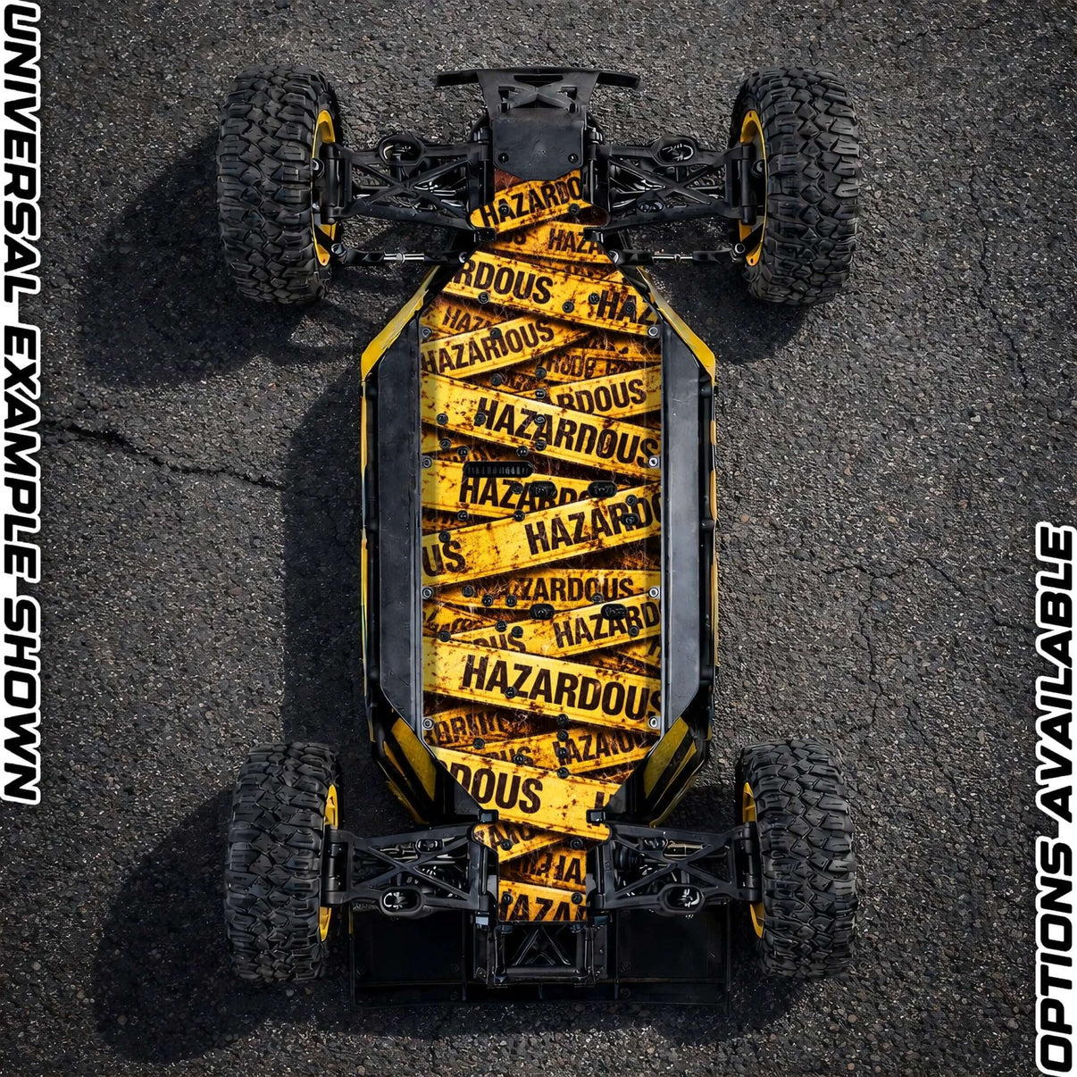 30DEGREE NORTH 5T / LOSI 5T 2.0 - "HAZARDOUS 2.0" chassis protector skin - BASHER SKINZ