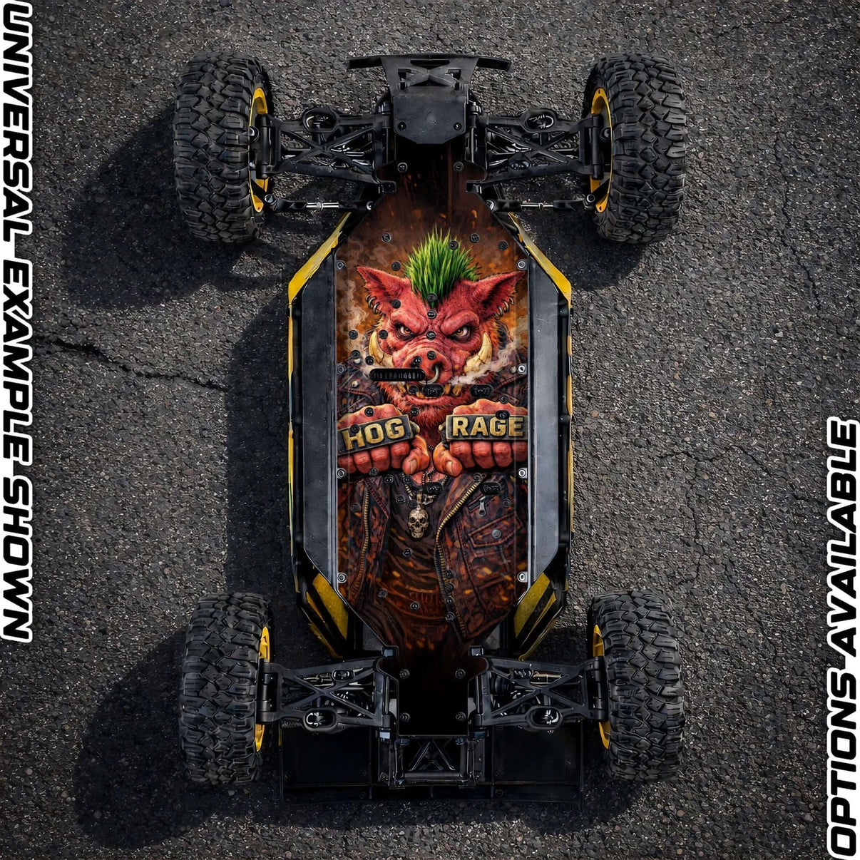 30DEGREE NORTH 5T / LOSI 5T 2.0 - "HOG RAGE" chassis protector skin - BASHER SKINZ