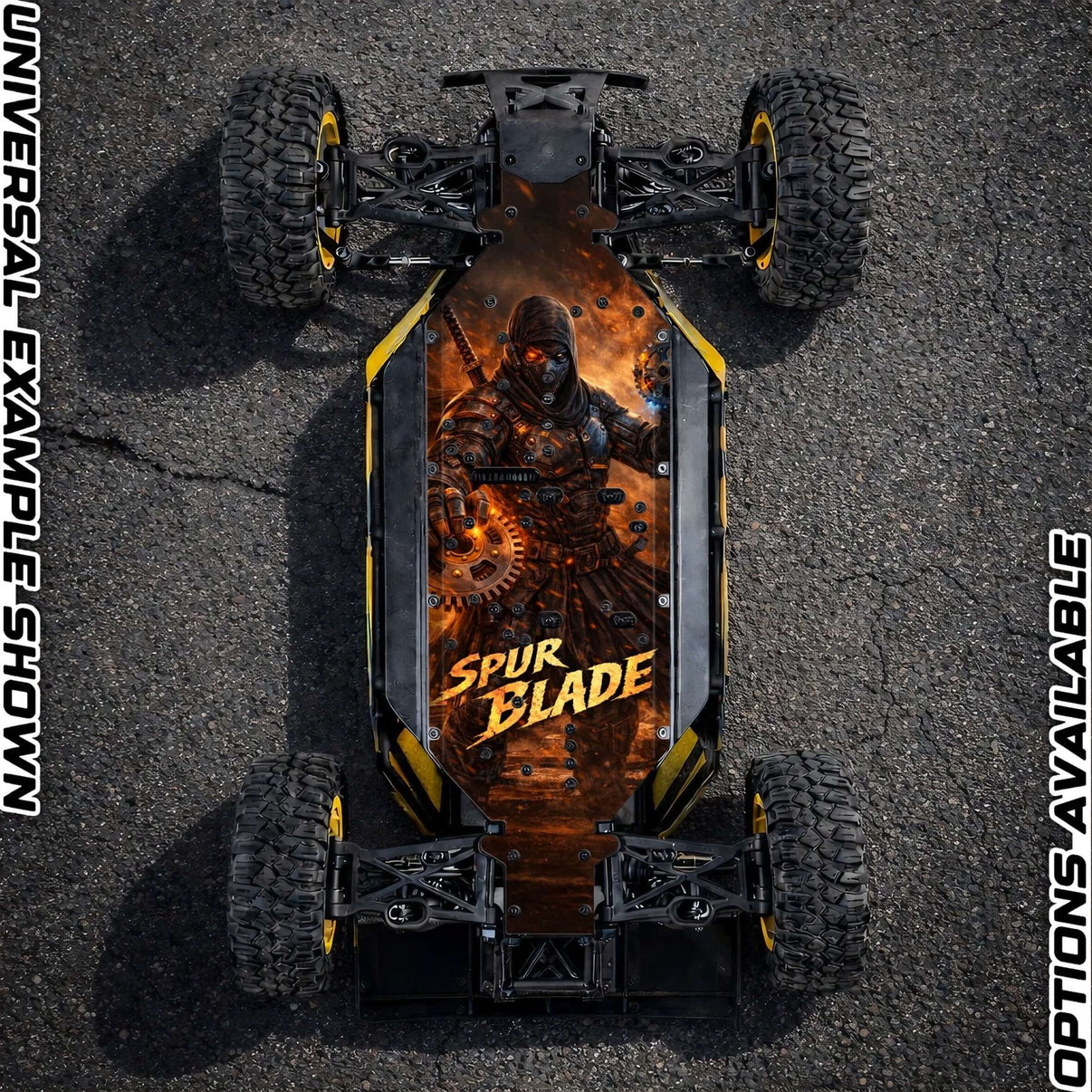 30DEGREE NORTH 5T / LOSI 5T 2.0 - "SPUR BLADE" chassis protector skin - BASHER SKINZ