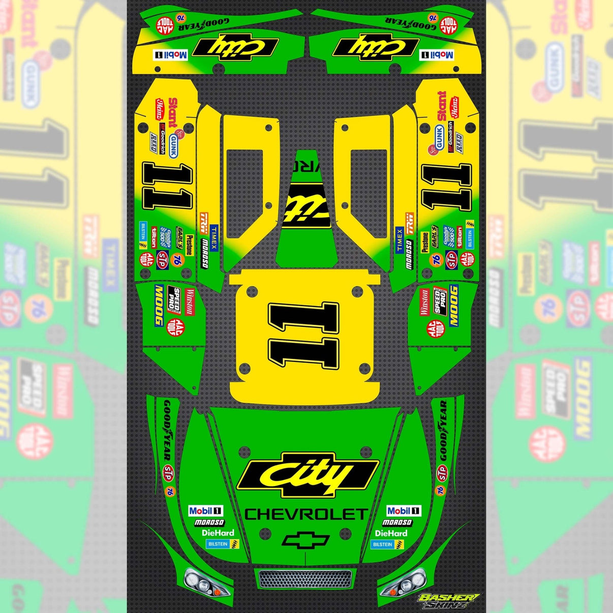 30DEGREE NORTH 5T / LOSI 5T 2.0 - "THUNDER" BODY WRAP - BASHER SKINZ