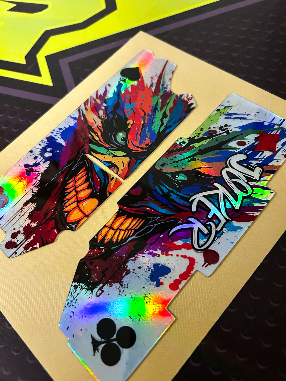 TEAM ASSOCIATED MT10 "JOKER CARD" - HOLOCHROME FINISH - BASHER SKINZ