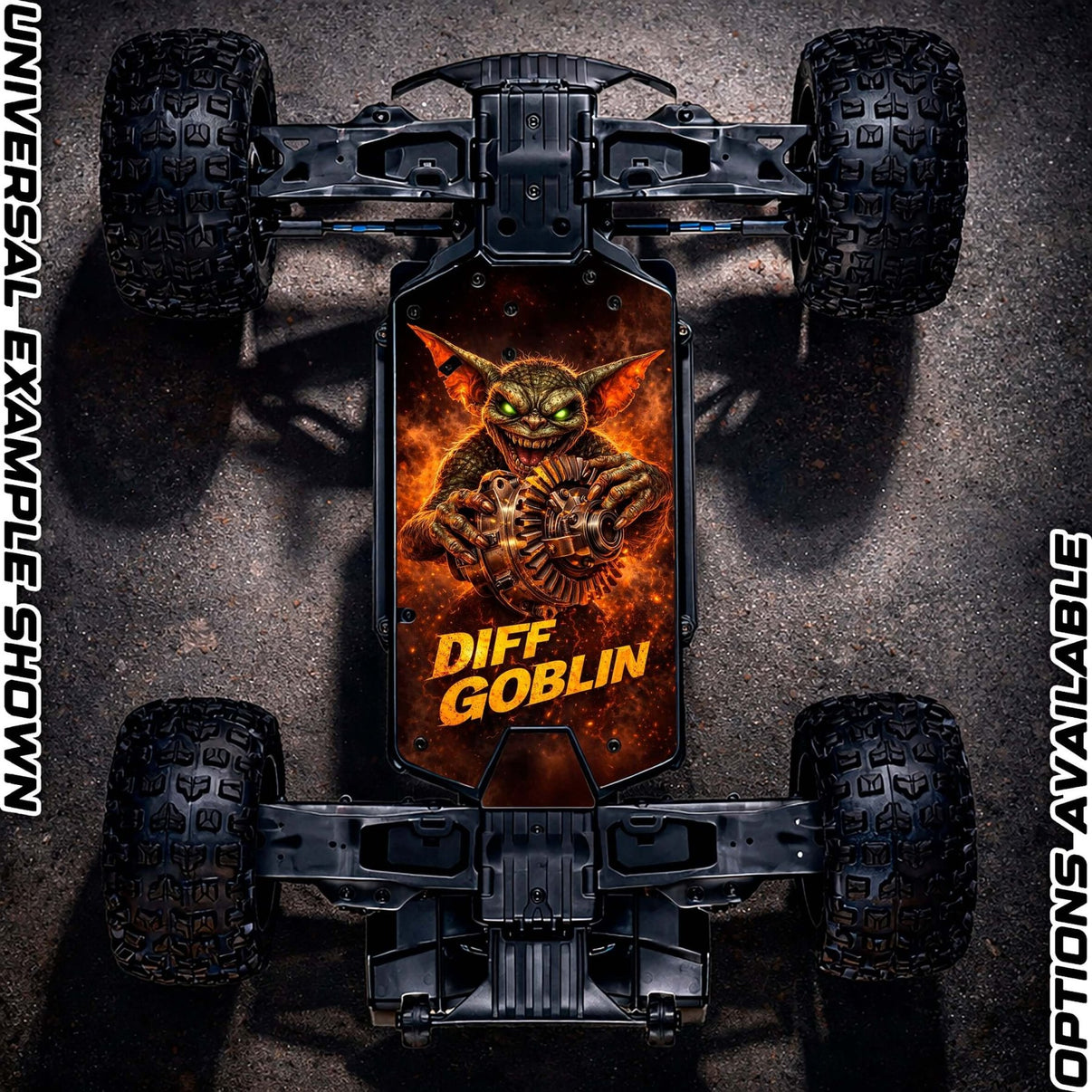 ARRMA 223S RANGE - "DIFF GOBLIN" chassis protector skin - BASHER SKINZ