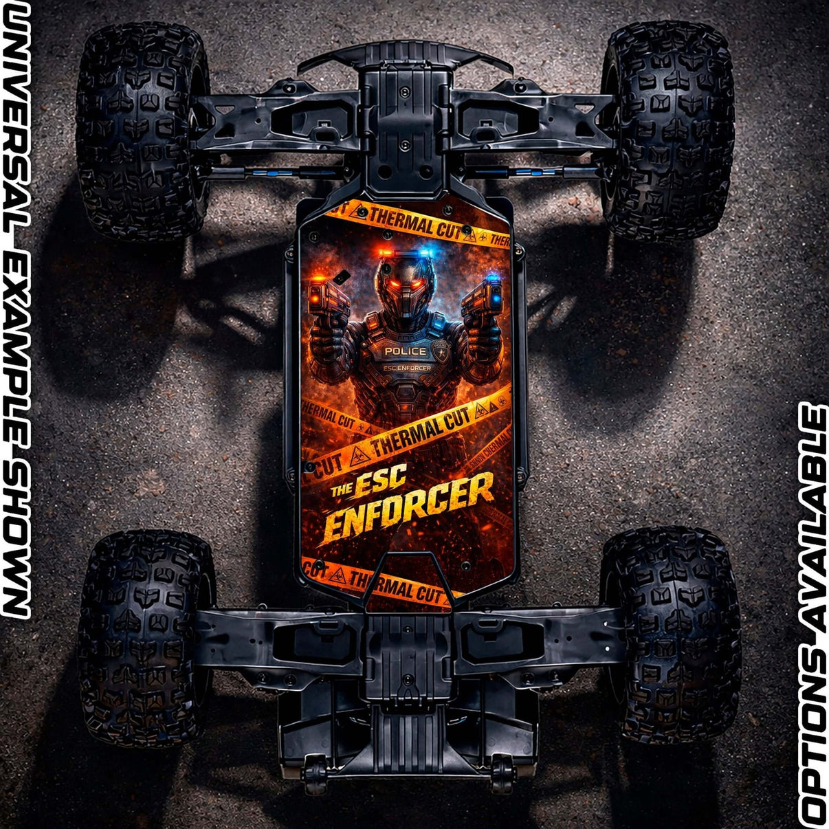ARRMA 223S RANGE - "ESC ENFORCER" chassis protector skin - BASHER SKINZ