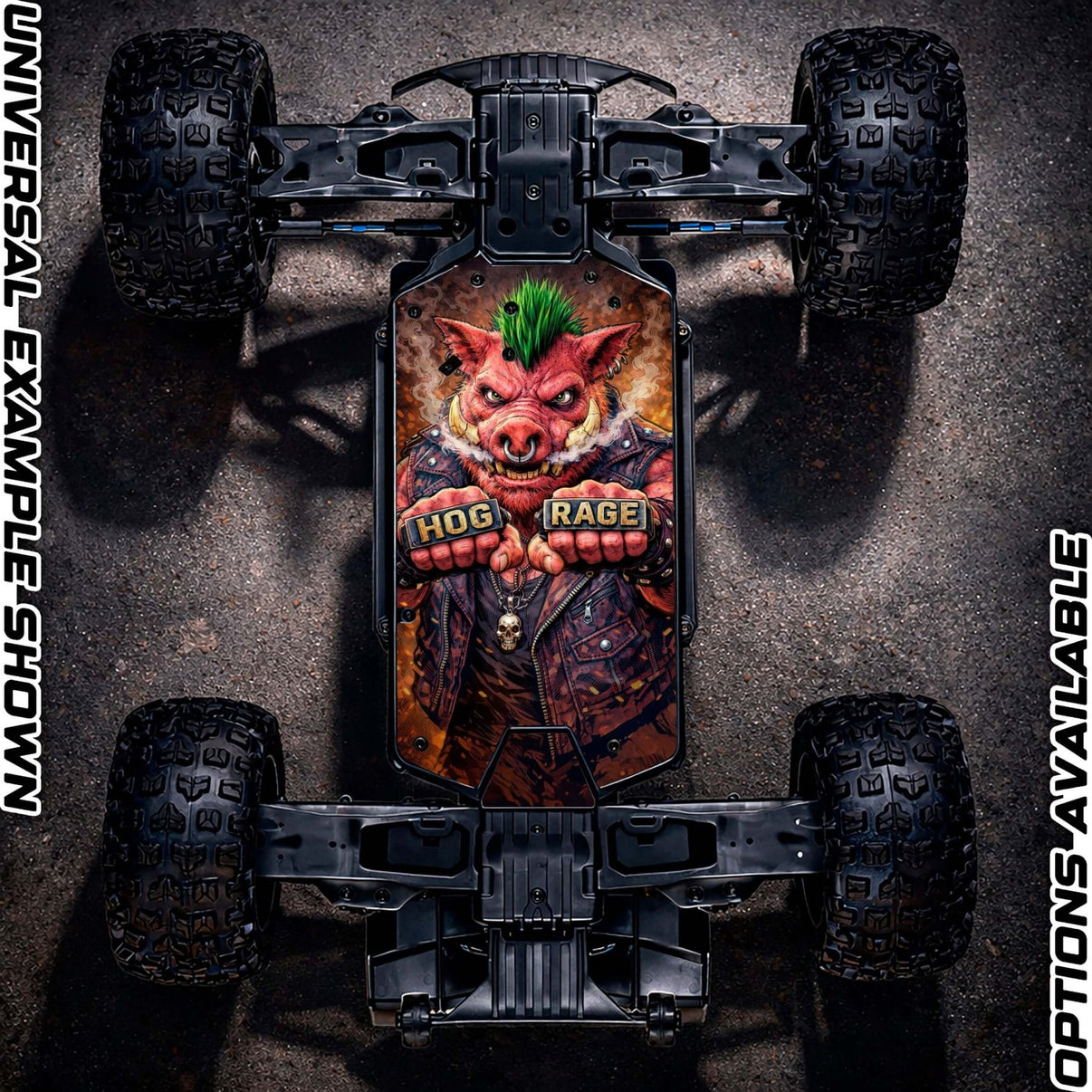 ARRMA 223S RANGE - "HOG RAGE" chassis protector skin - BASHER SKINZ