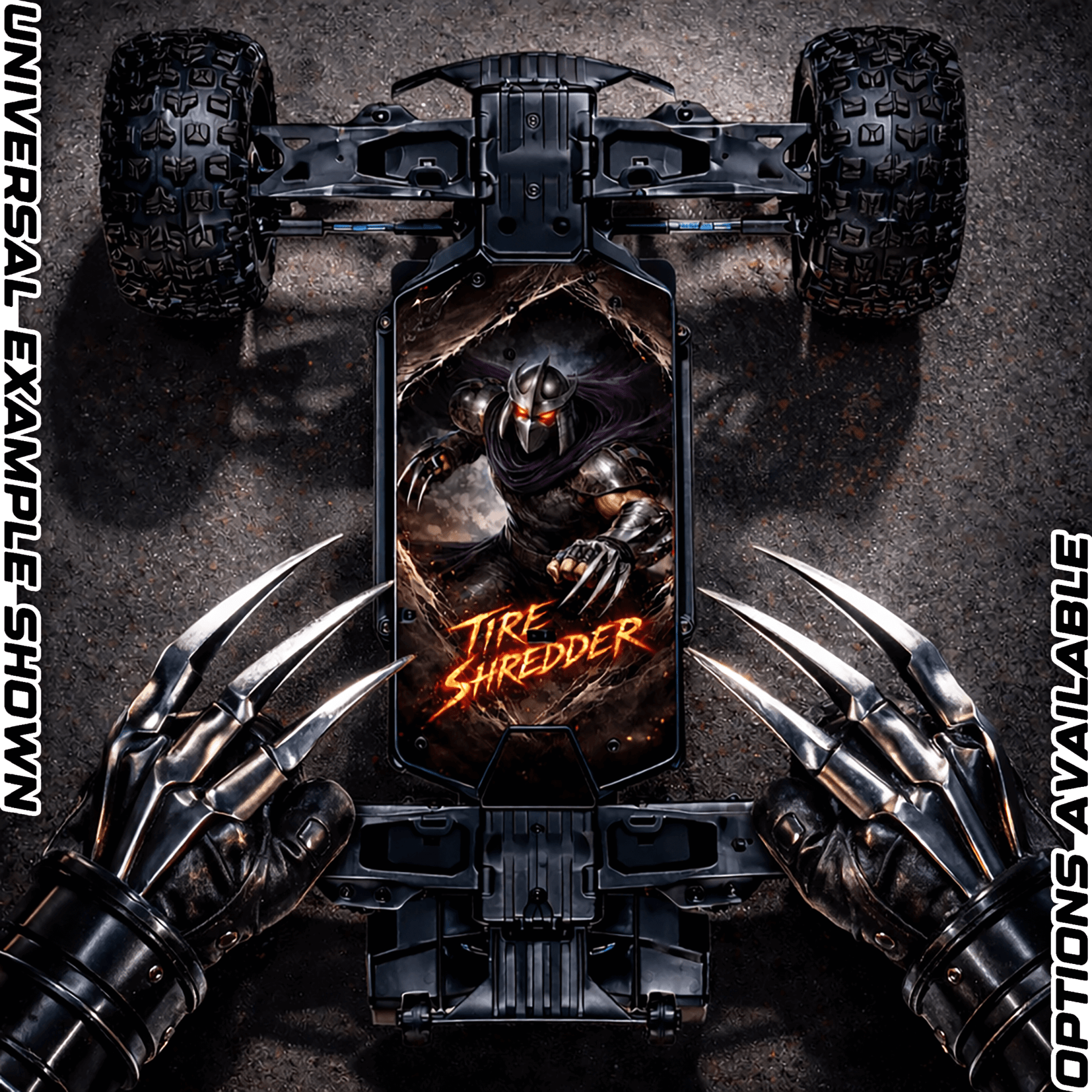 ARRMA Tire Shredder Skin - 3S MEGA RANGE Chassis Wrap – BASHER SKINZ