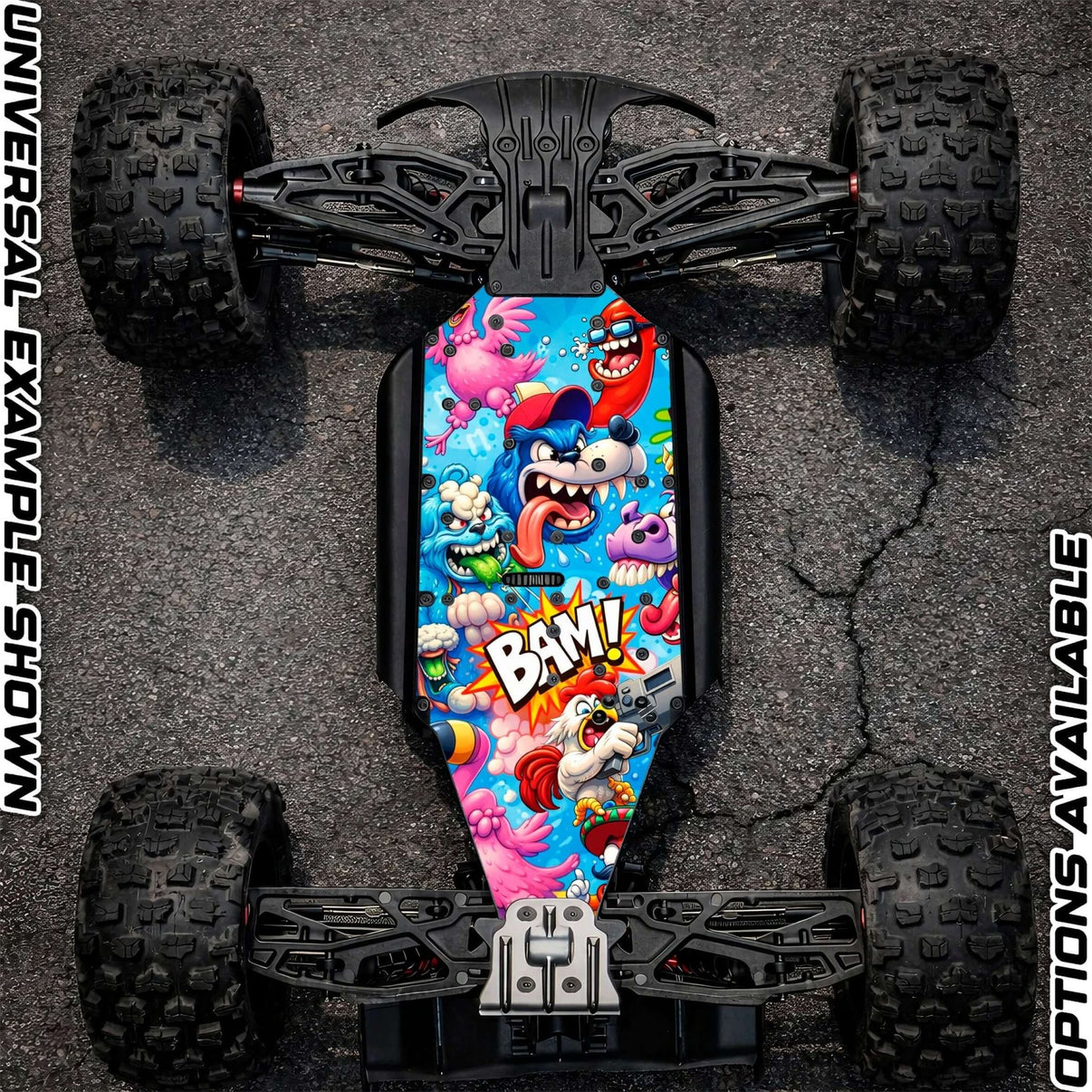 ARRMA 6S OFF - ROAD RANGE - "BAM 2.0" chassis protector skin - BASHER SKINZ