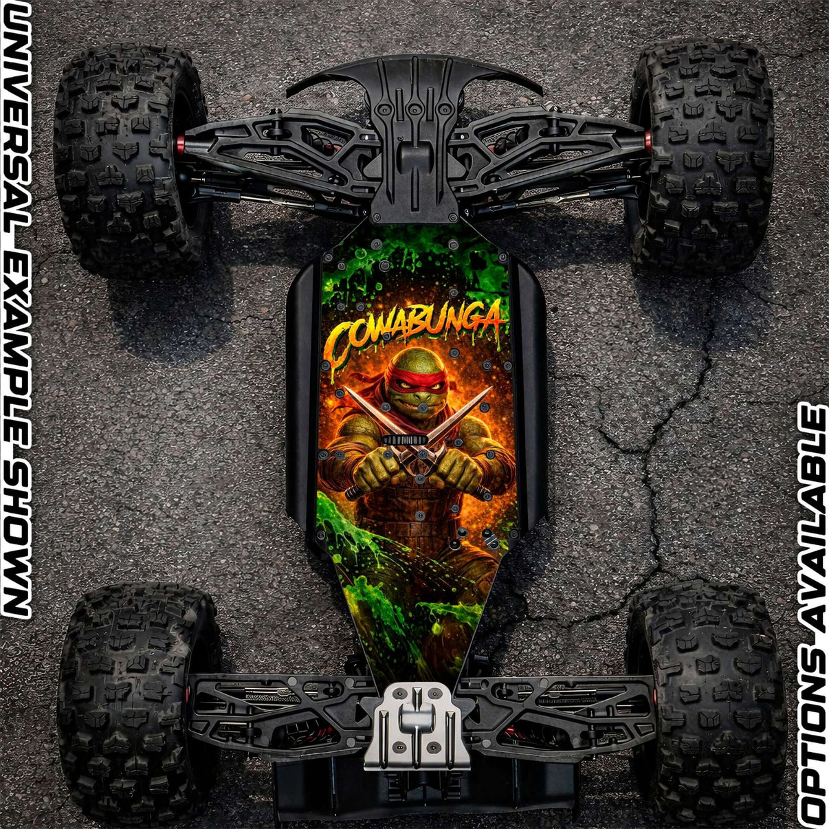 ARRMA 6S OFF - ROAD RANGE - "COWABUNGA 2.0" chassis protector skin - BASHER SKINZ