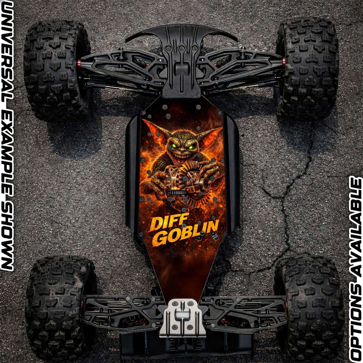 ARRMA 6S OFF - ROAD RANGE - "DIFF GOBLIN" chassis protector skin - BASHER SKINZ