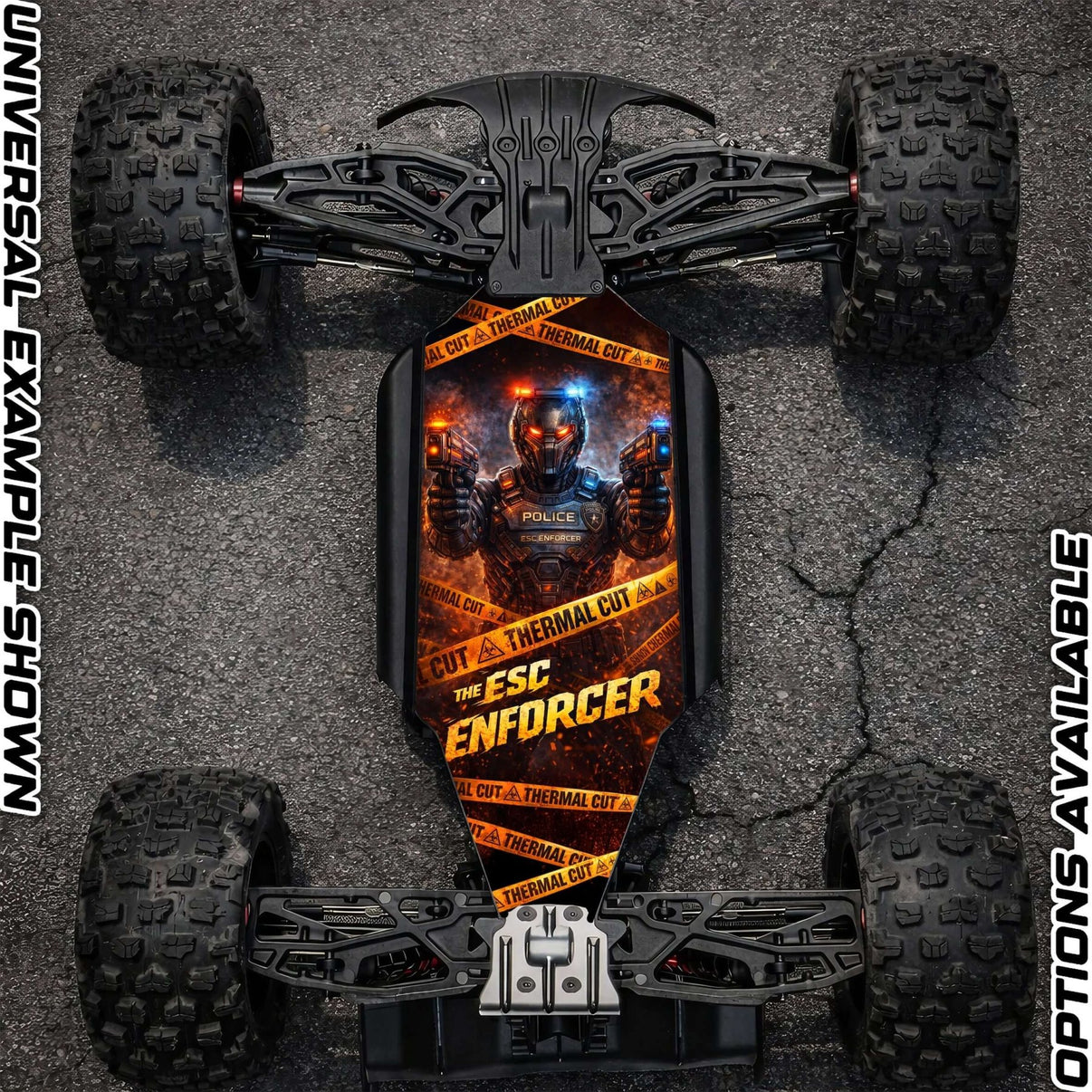 ARRMA 6S OFF - ROAD RANGE - "ESC ENFORCER" chassis protector skin - BASHER SKINZ