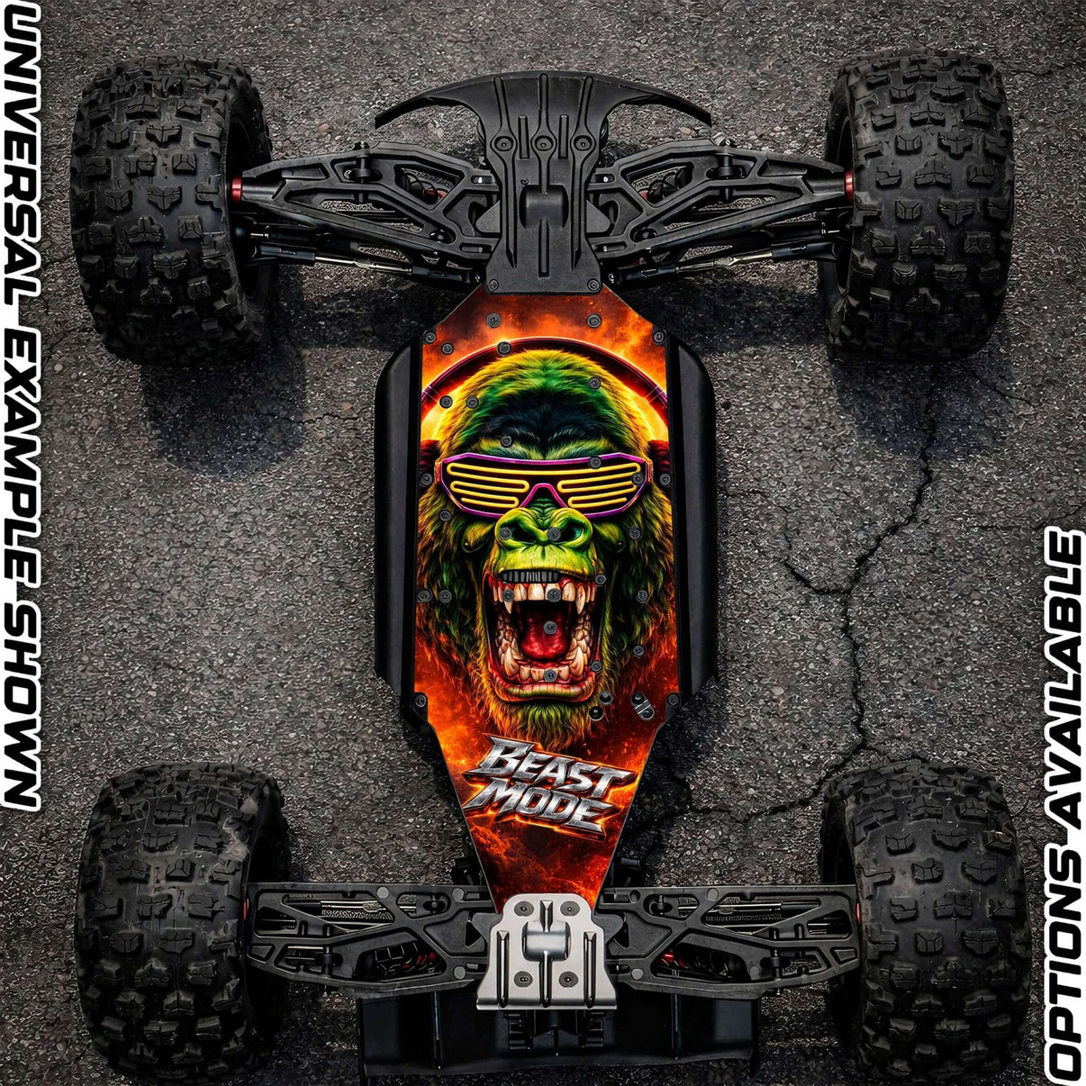 ARRMA 6S OFF - ROAD RANGE - "GREEN MACHINE" chassis protector skin - BASHER SKINZ