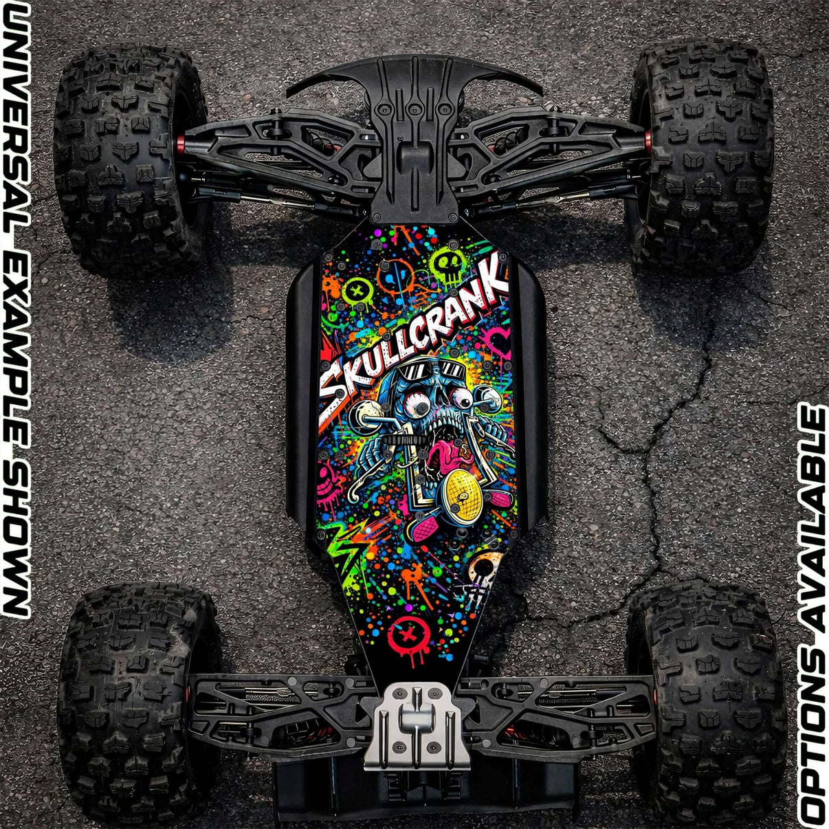 ARRMA 6S OFF - ROAD RANGE - "SKULLCRANK" chassis protector skin - BASHER SKINZ