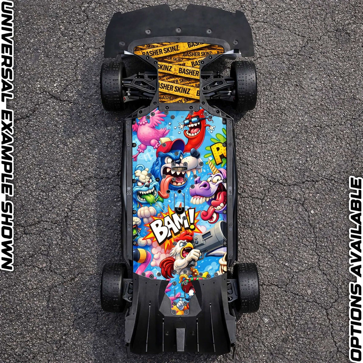 ARRMA 6S ON - ROAD RANGE - "BAM 2.0" chassis protector skin - BASHER SKINZ