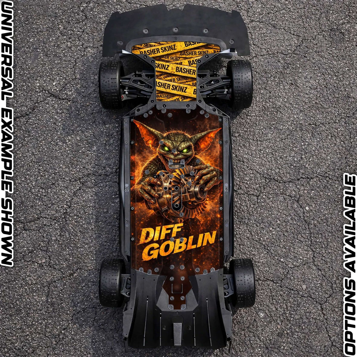 ARRMA 6S ON - ROAD RANGE - "DIFF GOBLIN" chassis protector skin - BASHER SKINZ
