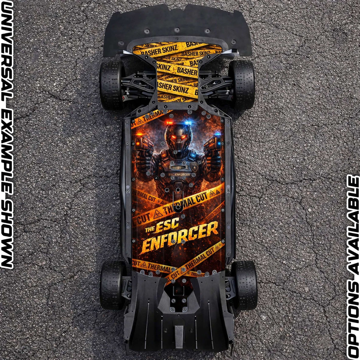 ARRMA 6S ON - ROAD RANGE - "ESC ENFORCER" chassis protector skin - BASHER SKINZ