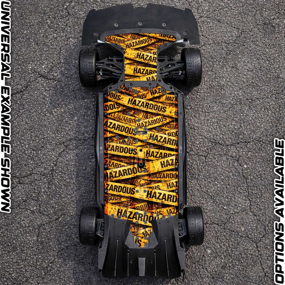 ARRMA 6S ON - ROAD RANGE - "HAZARDOUS 2.0" chassis protector skin - BASHER SKINZ