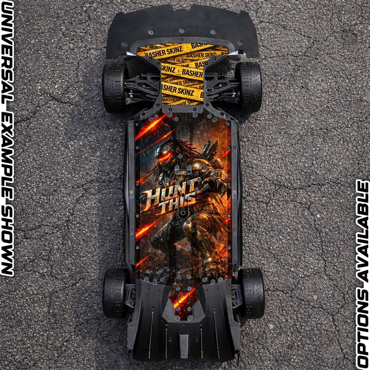 ARRMA 6S ON - ROAD RANGE - "HUNT THIS 2.0" chassis protector skin - BASHER SKINZ