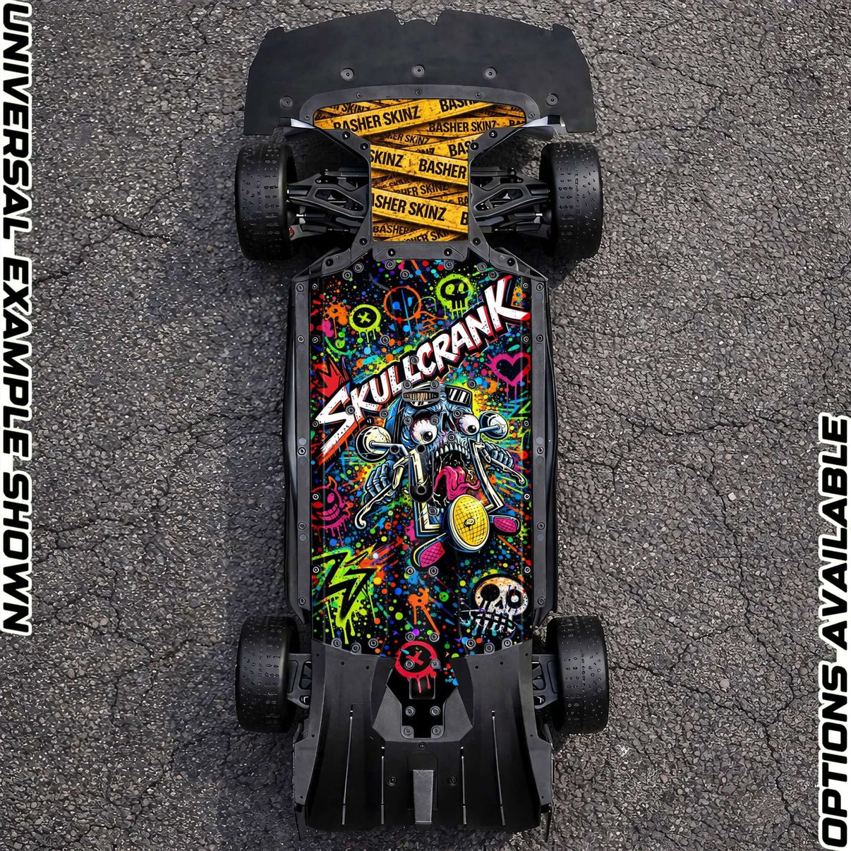 ARRMA 6S ON - ROAD RANGE - "SKULLCRANK" chassis protector skin - BASHER SKINZ