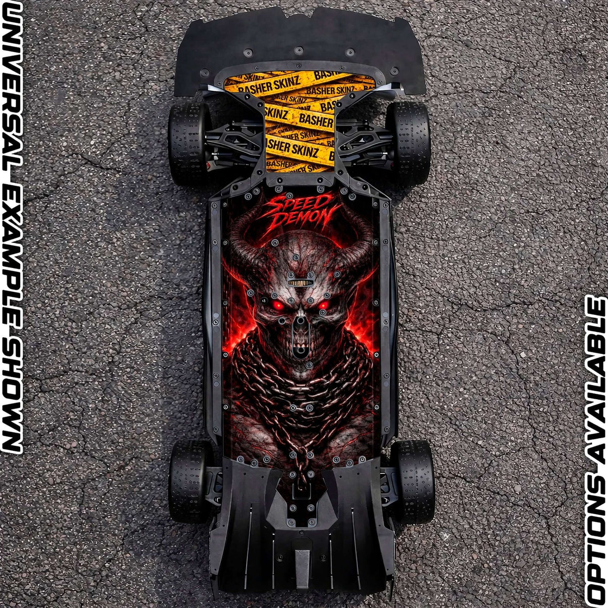 ARRMA 6S ON - ROAD RANGE - "SPEED DEMON 2.0" chassis protector skin - BASHER SKINZ