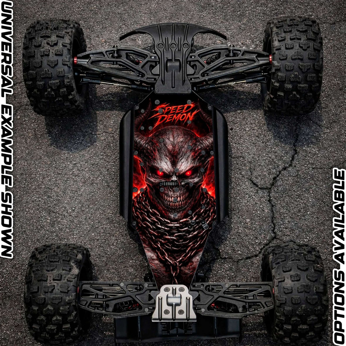 ARRMA 8S RANGE - "SPEED DEMON 2.0" chassis protector skin - BASHER SKINZ