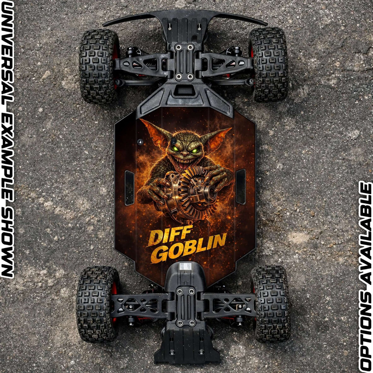 ARRMA GROM RANGE " DIFF GOBLIN" chassis protector skin - BASHER SKINZ
