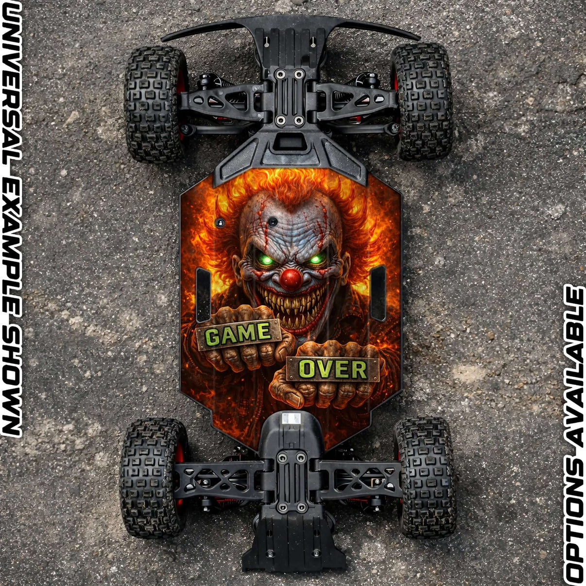 ARRMA GROM RANGE " GAME OVER" chassis protector skin - BASHER SKINZ
