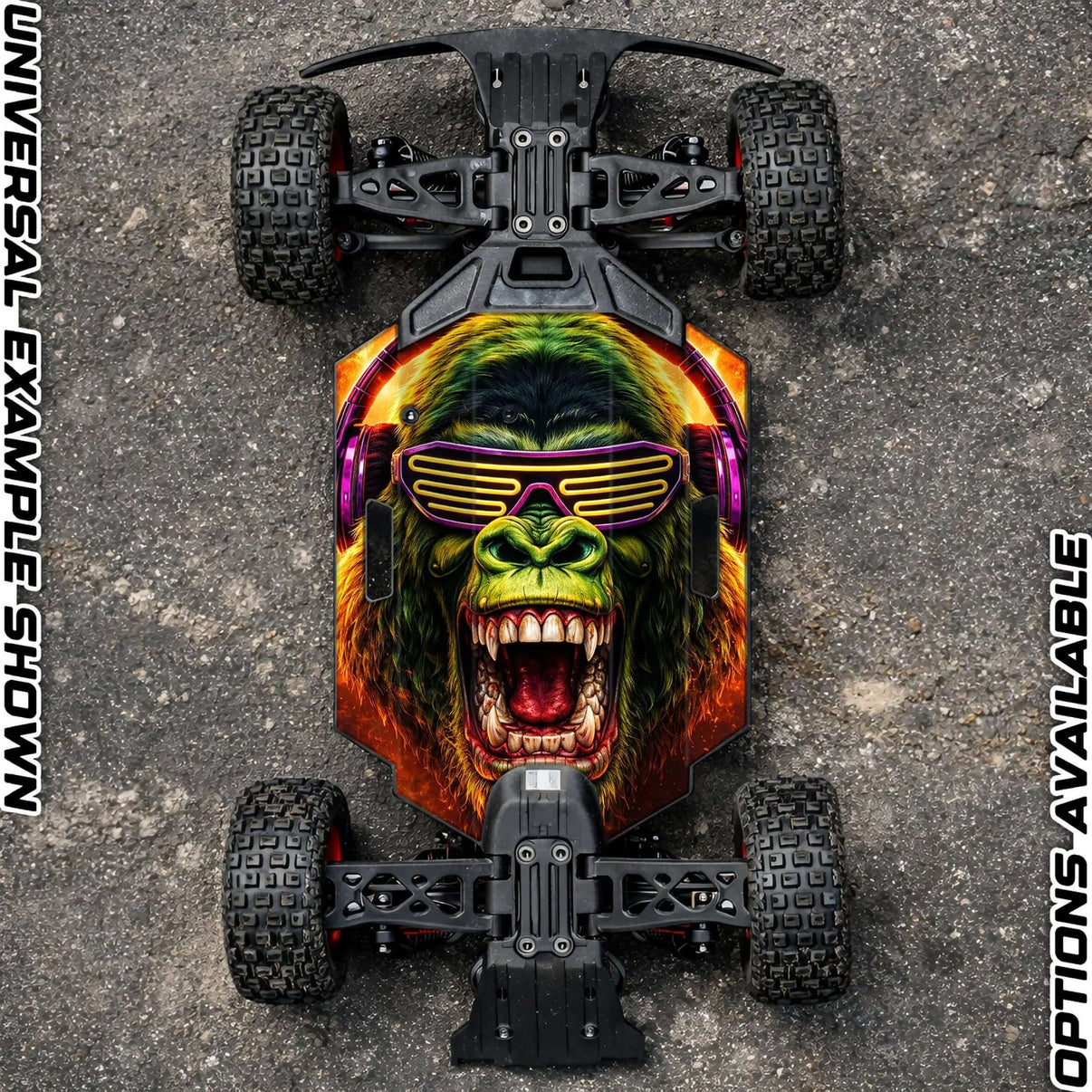 ARRMA GROM RANGE " GREEN MACHINE" chassis protector skin - BASHER SKINZ