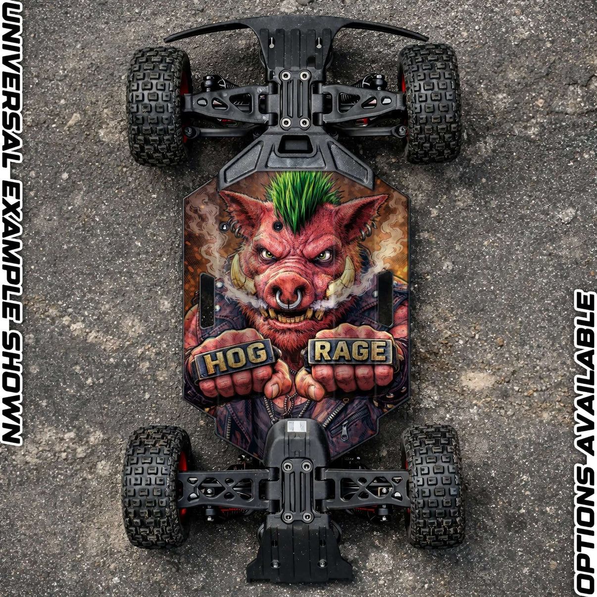 ARRMA GROM RANGE " HOG RAGE" chassis protector skin - BASHER SKINZ