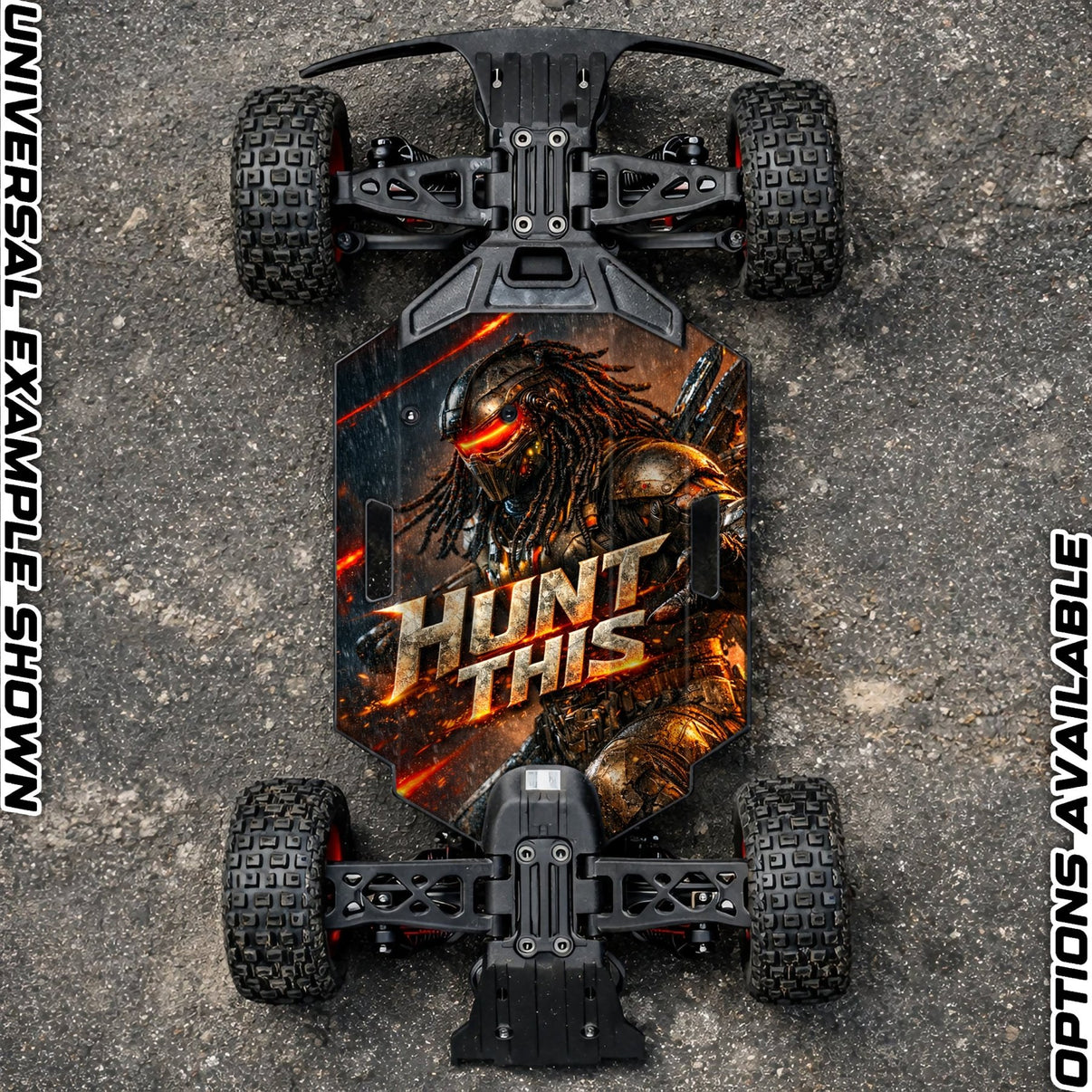 ARRMA GROM RANGE " HUNT THIS 2.0" chassis protector skin - BASHER SKINZ