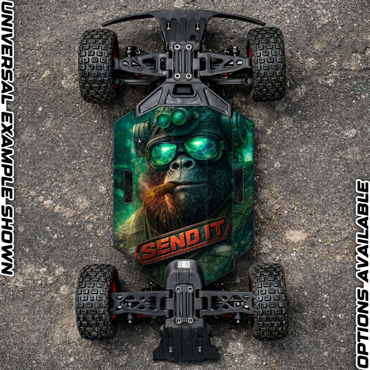 ARRMA GROM RANGE " SEND IT APE 2.0" chassis protector skin - BASHER SKINZ