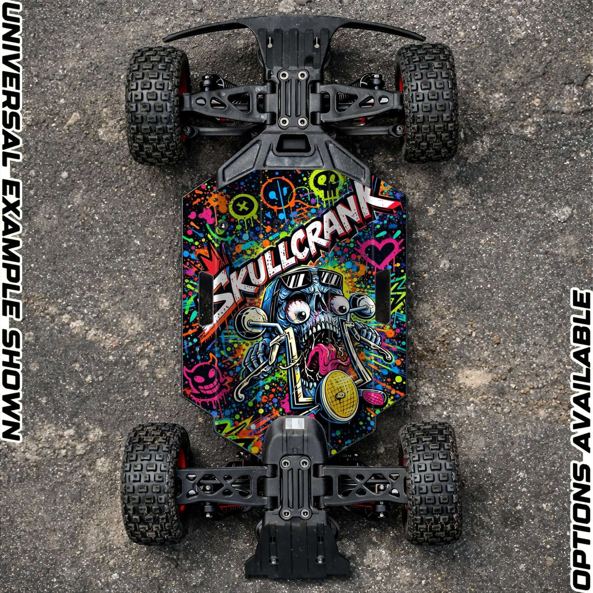 ARRMA GROM RANGE " SKULLCRANK" chassis protector skin - BASHER SKINZ