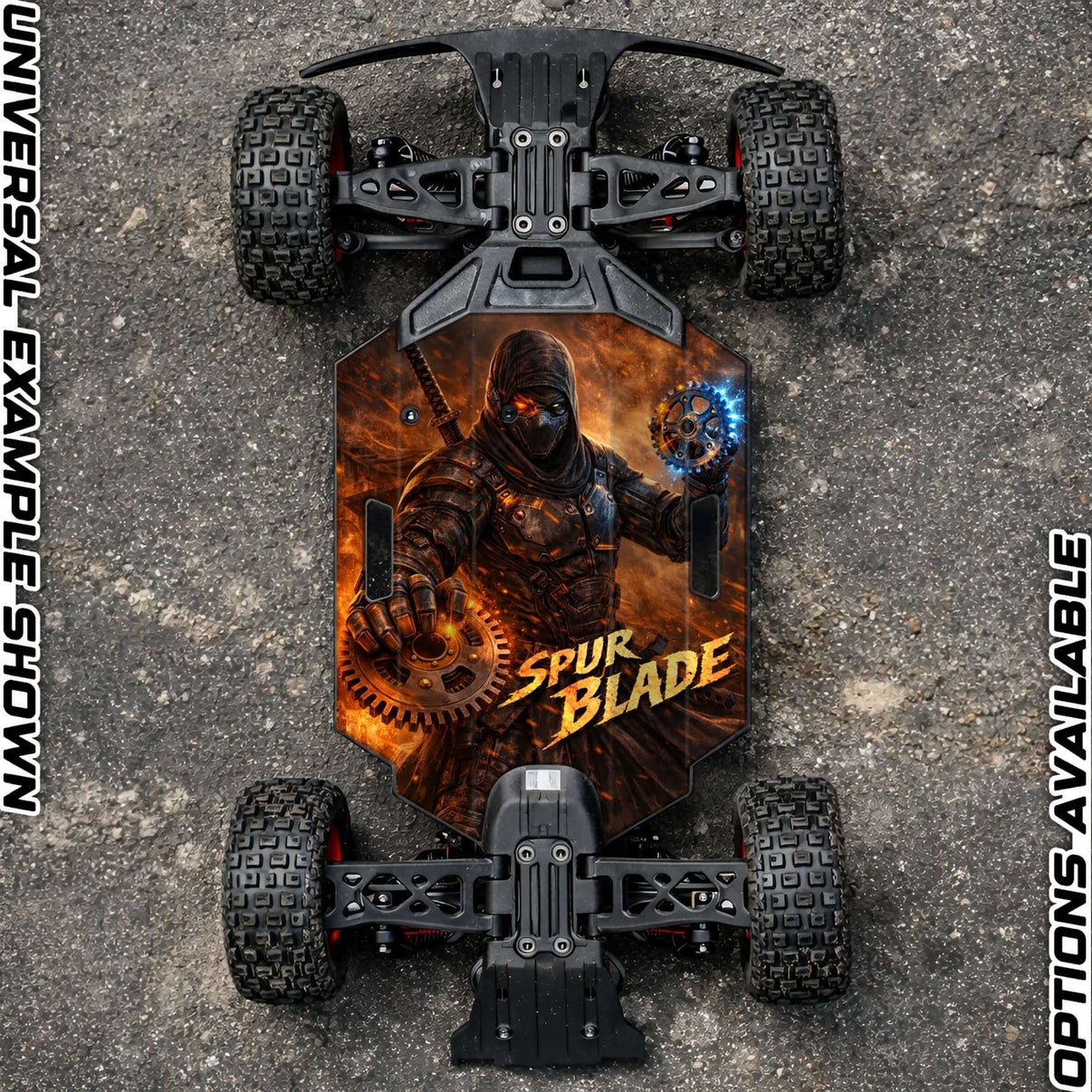 ARRMA GROM RANGE " SPUR BLADE" chassis protector skin - BASHER SKINZ