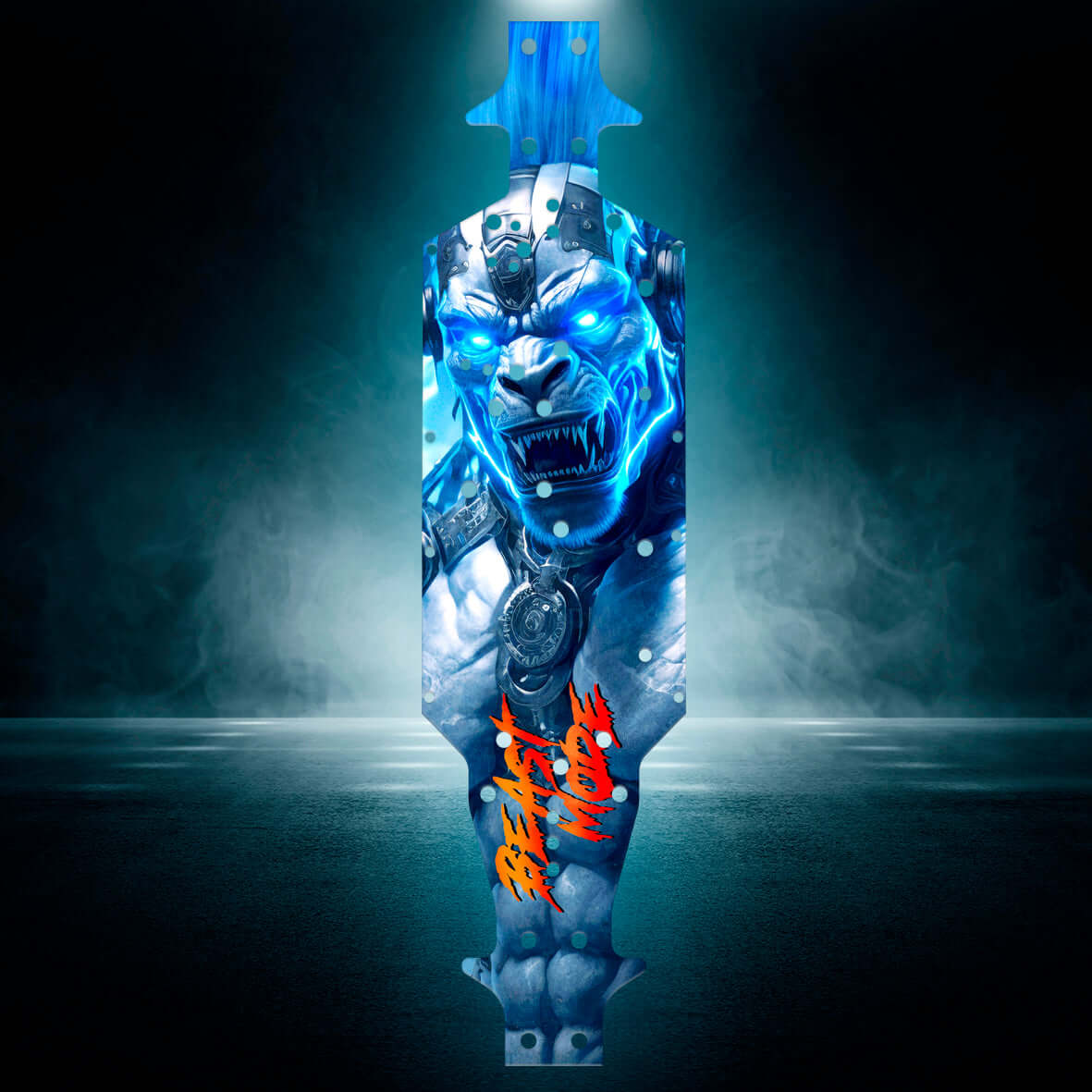 CORALLY 6S LWB "BEAST MODE BLUE" chassis protector skin - BASHER SKINZ