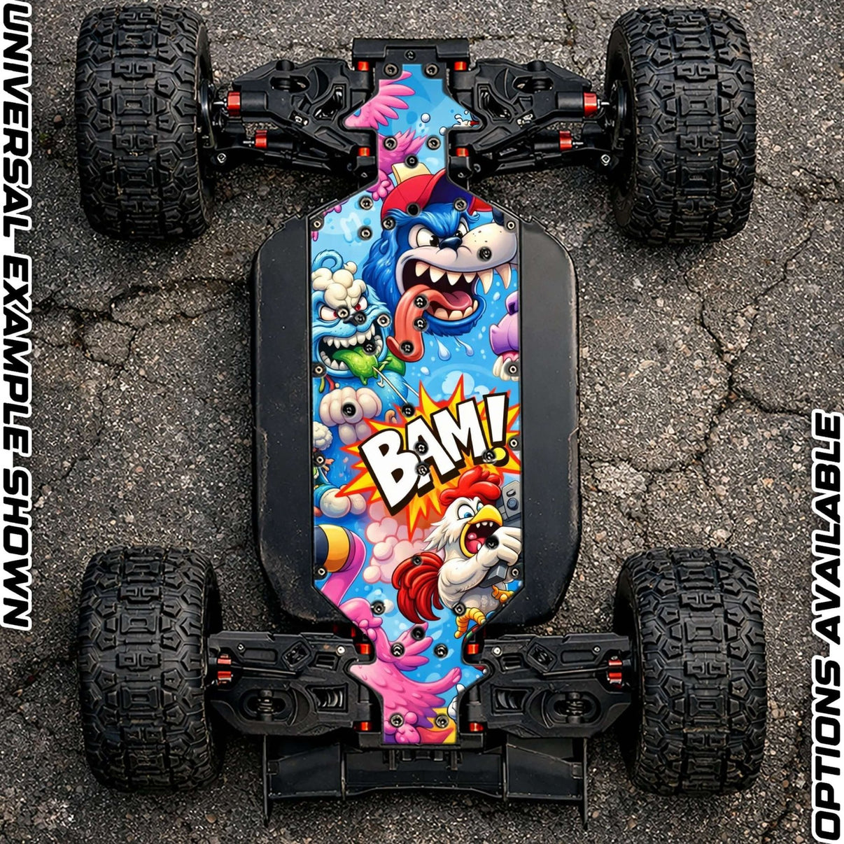 CORALLY 6S OFF - ROAD RANGE - "BAM 2.0" chassis protector skin - BASHER SKINZ