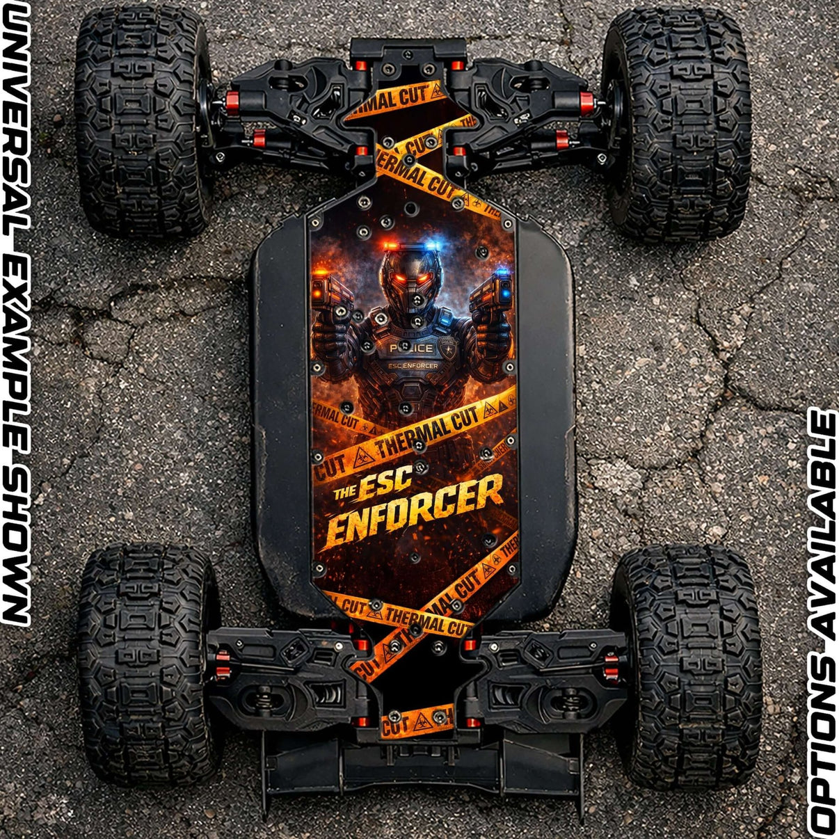 CORALLY 6S OFF - ROAD RANGE - "ESC ENFORCER" chassis protector skin - BASHER SKINZ