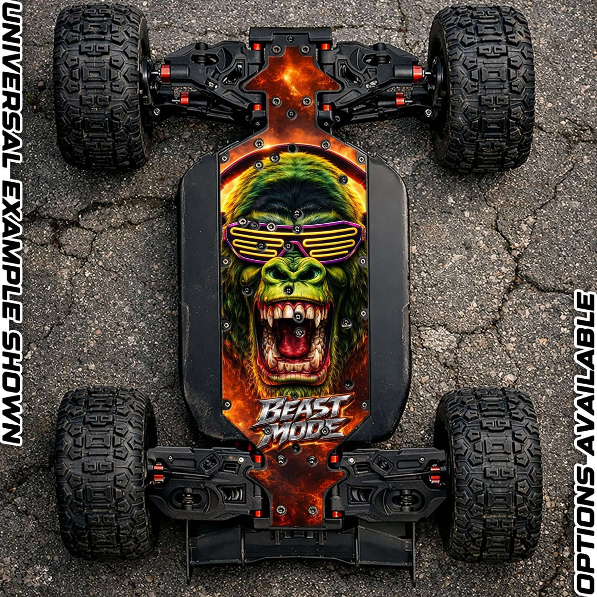 CORALLY 6S OFF - ROAD RANGE - "GREEN MACHINE" chassis protector skin - BASHER SKINZ