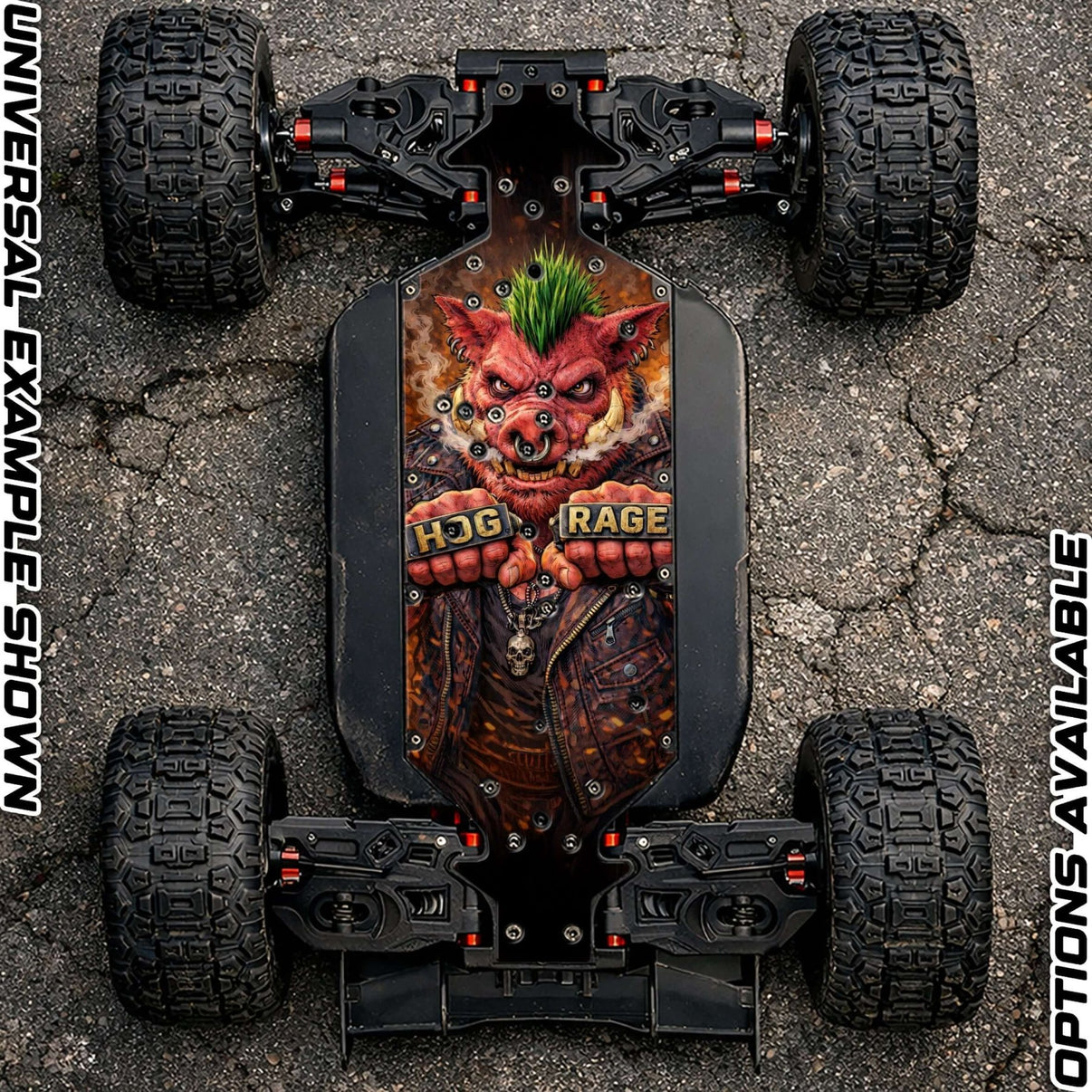 CORALLY 6S OFF - ROAD RANGE - "HOG RAGE" chassis protector skin - BASHER SKINZ