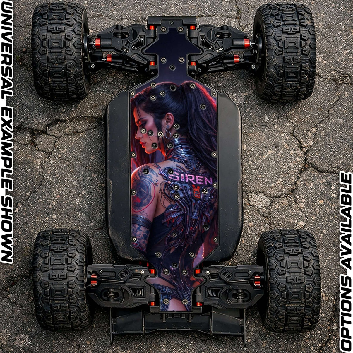 CORALLY 6S OFF - ROAD RANGE - "SIREN 2.0" chassis protector skin - BASHER SKINZ