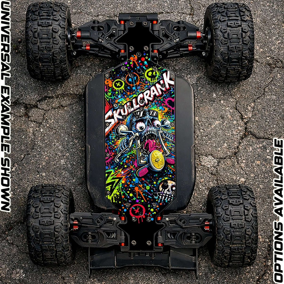 CORALLY 6S OFF - ROAD RANGE - "SKULLCRANK" chassis protector skin - BASHER SKINZ