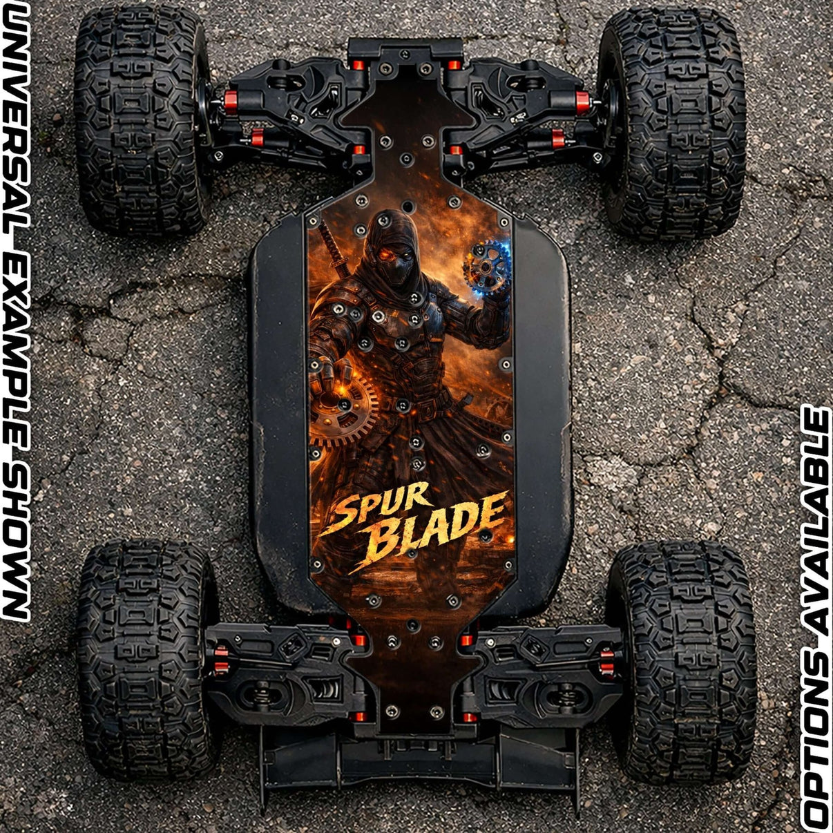 CORALLY 6S OFF - ROAD RANGE - "SPUR BLADE" chassis protector skin - BASHER SKINZ