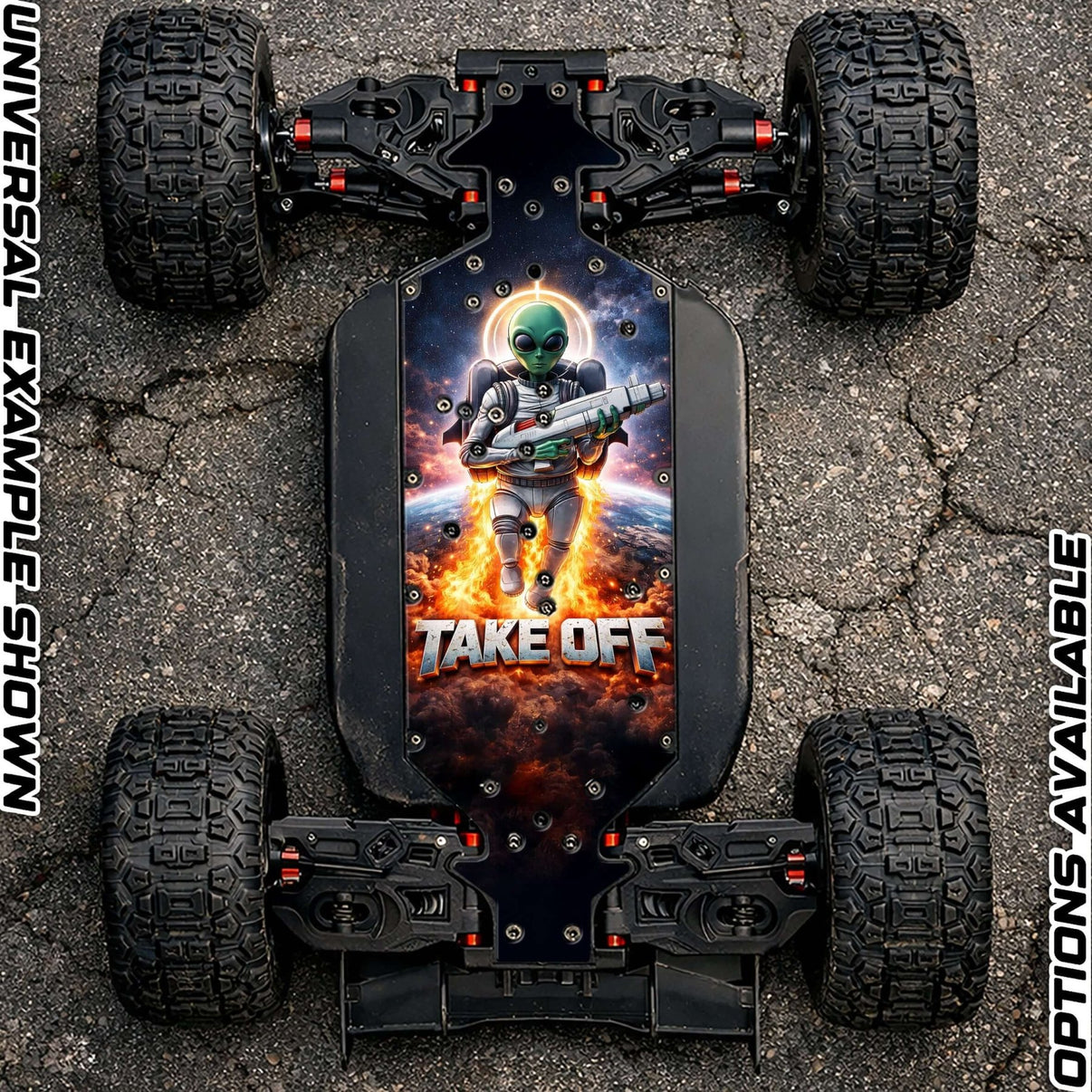 CORALLY 6S OFF - ROAD RANGE - "TAKE OFF" chassis protector skin - BASHER SKINZ