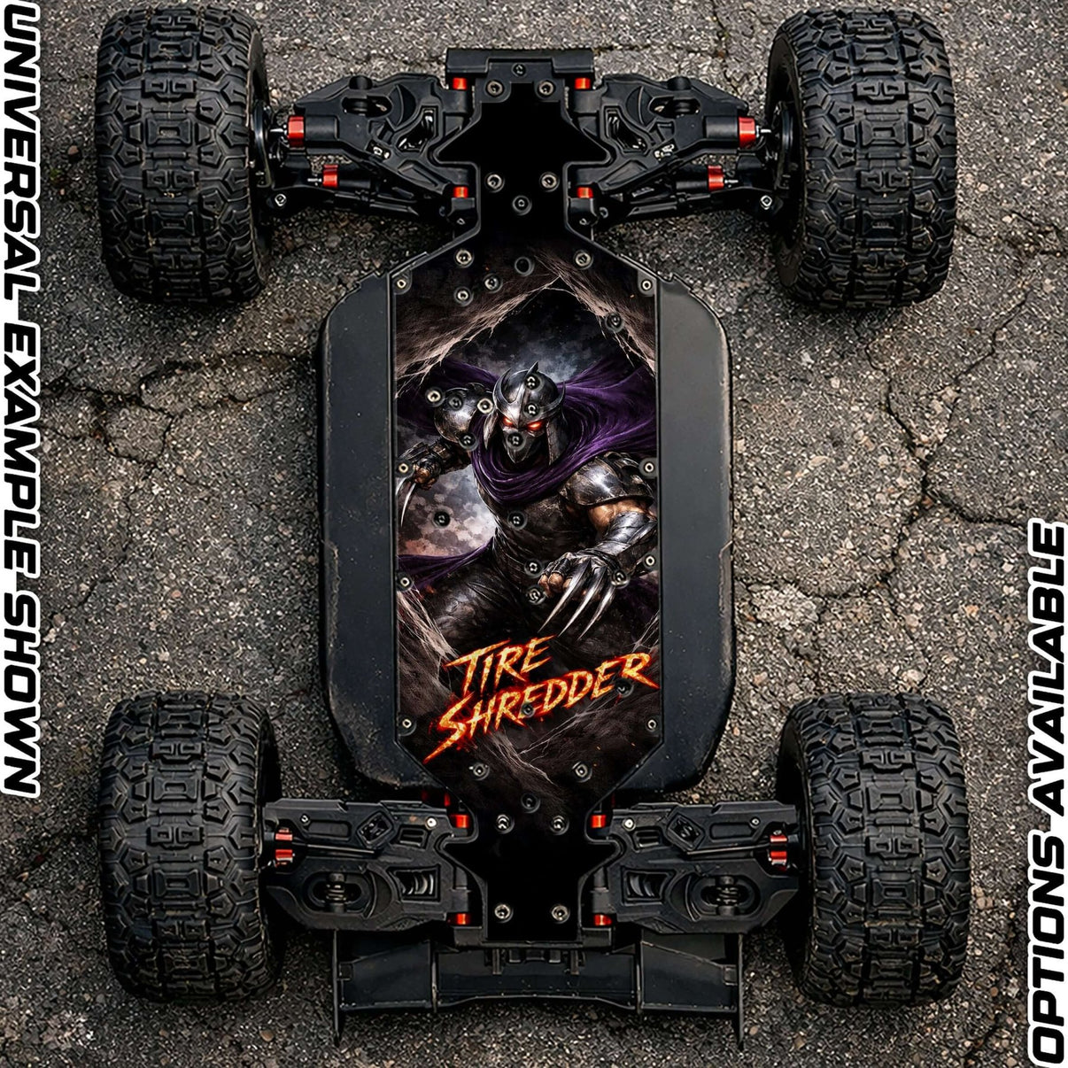 CORALLY 6S OFF - ROAD RANGE - "TIRE SHREDDER" chassis protector skin - BASHER SKINZ