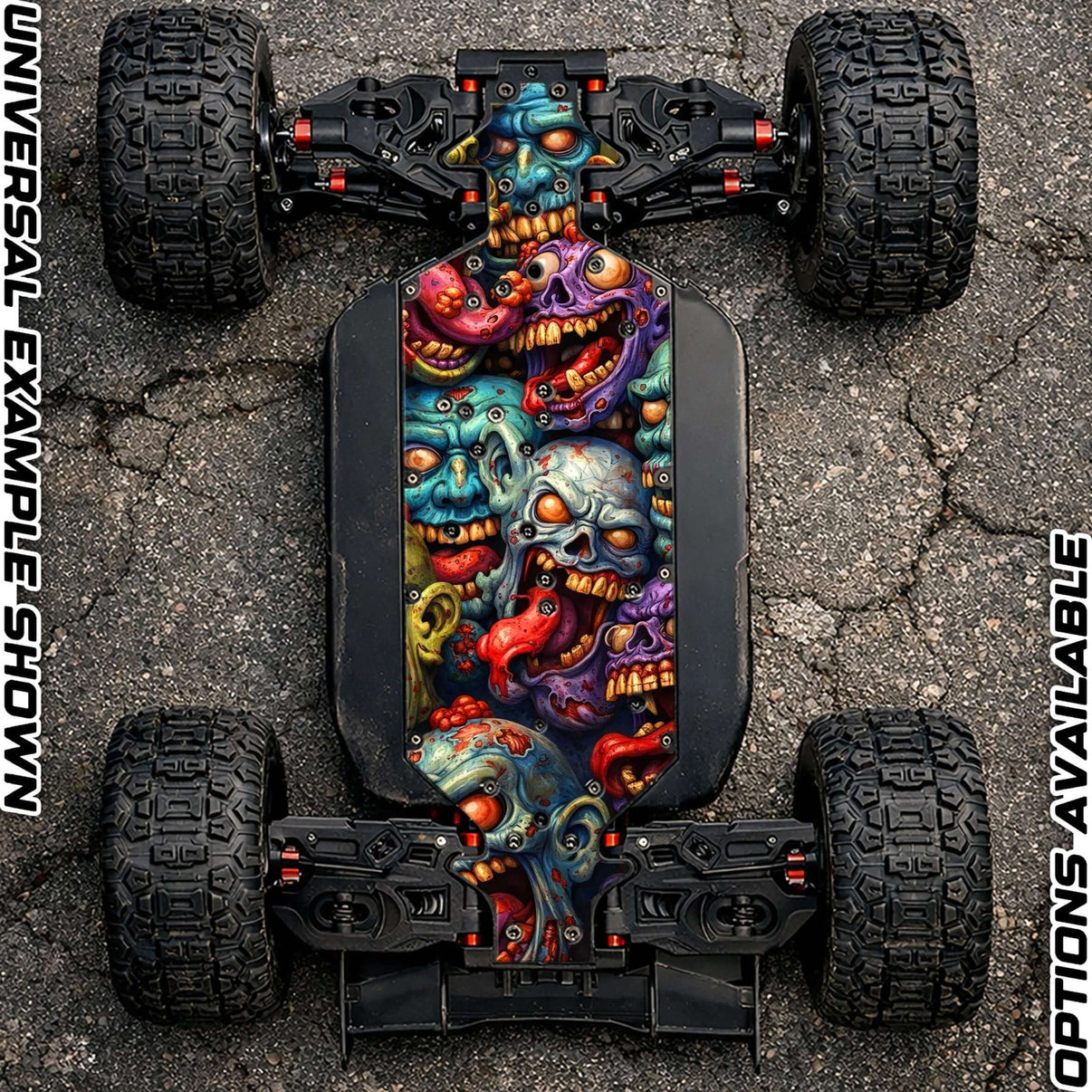 CORALLY 6S OFF - ROAD RANGE - "ZOMBIE 2.0" chassis protector skin - BASHER SKINZ
