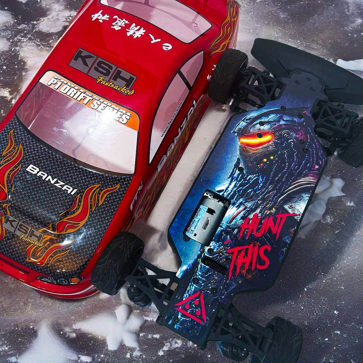 FTX BANZAI "HUNT THIS" chassis protector skin - BASHER SKINZ