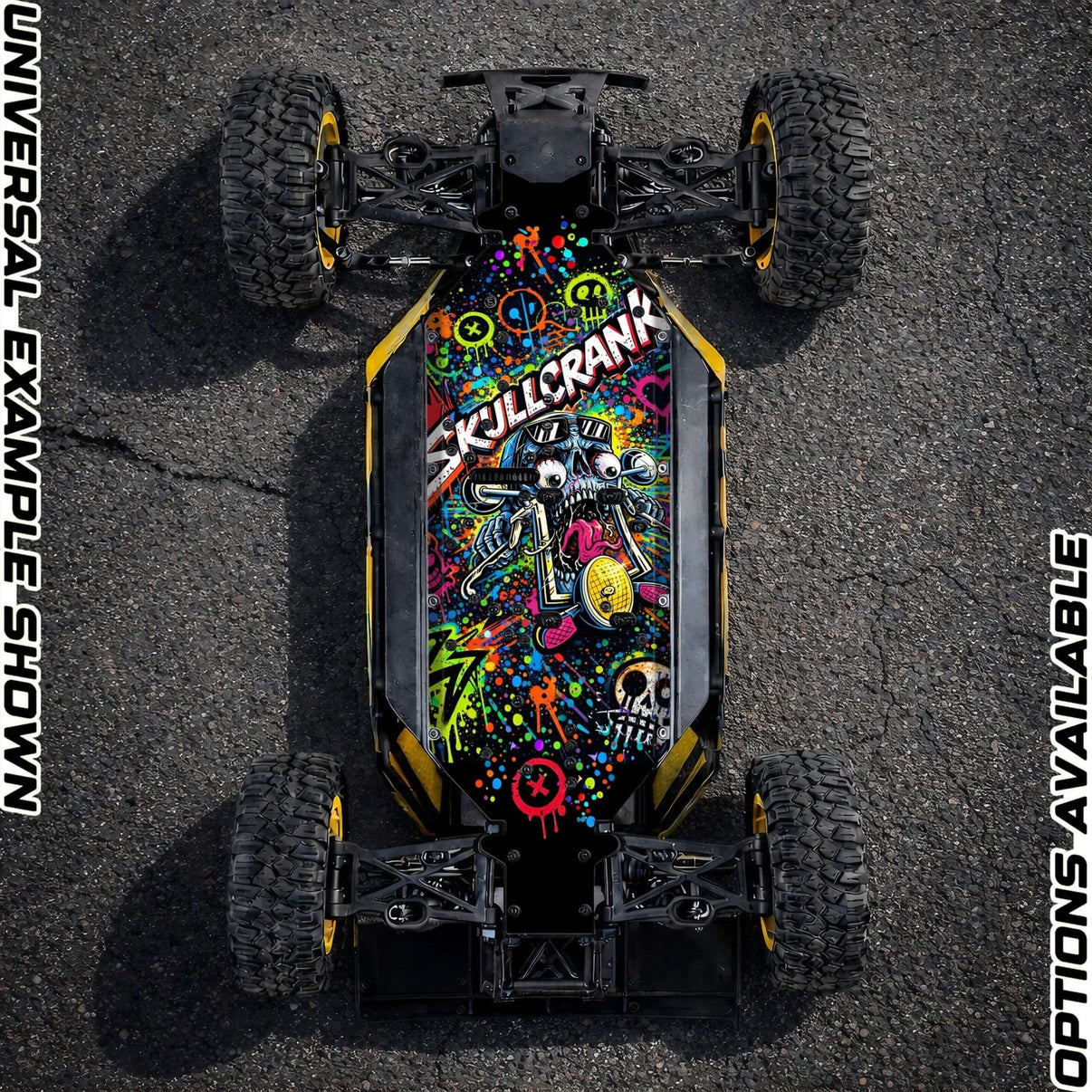 FTX DR8 "SKULLCRANK" chassis protector skin - BASHER SKINZ