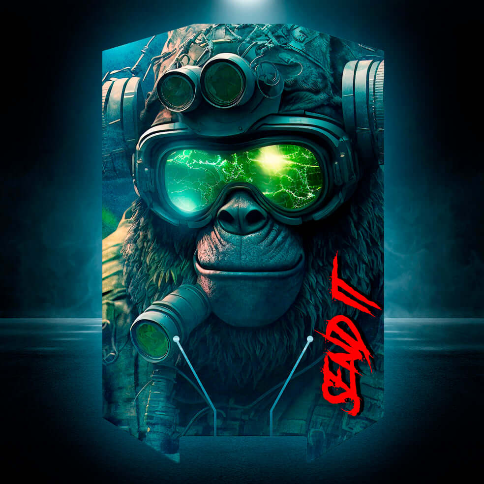 HBX 16889 / HBX 16889A PRO "SEND IT APE" chassis protector skin - BASHER SKINZ